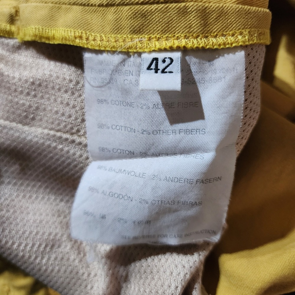 Prada Milano Shorts Mens 42 (32) Mustard Yellow Good Tailored Cotton Blend Italy - Picture 4 of 10